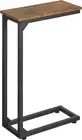C Shaped End Table, Couch Side Table for Small Spaces, Slide under Sofa TV Tray