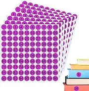 Numbered Stickers | 7X Inventory Number Sticker Labels | 1 Inch Tear Resistant Round Adhesive Decal 1 to 100 for Locker Storage Indoor Outdoor