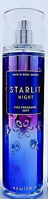 BATH & BODY WORKS STARLIT NIGHT FINE FRAGRANCE BODY MIST SPRAY 8 oz NEW
