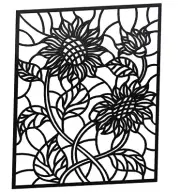 2 DXF cnc file g code laser cut plasma router art Sunflower Bouquet 6040