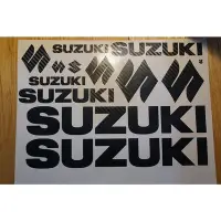 在飛比找Yahoo!奇摩拍賣優惠-SUZUKI 1 套鈴木替換貼花 - 鈴木貼紙套件 - 炭黑