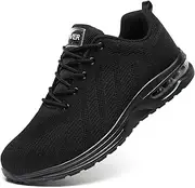 [Bravover] Lightweight Steel Toe Caps Trainers Safety Shoes Boots Mens Womens Work Industrial Work Shoes
