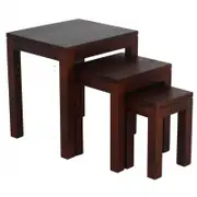 CT Amsterdam Solid Mahogany Timber Nest of Tables