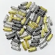 NILLOS Barrel Screw Clasps, 60 PCS Tube Fastener Cord End Caps for DIY Jewelry, Bracelet, Necklace Making (11x4 mm/0.43x0.15 in)