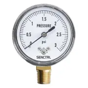 0-3 Psi Low Pressure Gauge Capsule Gauge 2-1/2" Dial Size 1/4" NPT Lower Mount