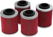 Oil Filter For Can-Am Outlander 330 400 450 500 570 650 800 850 1000 Replace OEM# 420256188 711256188 KN152 HF152 (4Pcs)