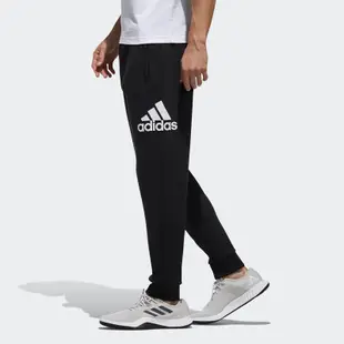 【鞋印良品】adidas 愛迪達 黑色 黑白 大logo 棉質棉褲  DX7473 收腳 褲 長褲 工作褲 束口刷毛棉褲