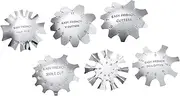 SOESFOUFU Nail Stencil Set of 6 Metal Manicure Steel Plate Nail Art Template for Professional Salons Personal Use