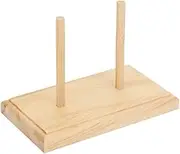 Wood Bobbin Holder Rack, Embroidery Thread Organizer Stand with 2 Shaft, DIY Sewing Tool for Home Thread Holder, Spool Bobbin Storage