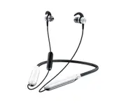 Neckband Earphone ic Noise Reduction IPX5 Waterproof Sport Wireless Bluetooth-compatible Headset for Mobile Phone - Silver