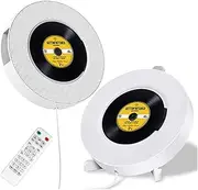 Wall-Mount/Desk Stand CD Player Bluetooth Home Audio Boombox with Remote Control Portable Radio Built-in HiFi Speaker MP3 Player