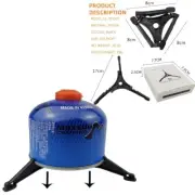 Outdoor Camping Collapsible Tripod Gas Base Can Universal Non-Slip Bracket Black