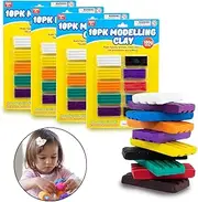 [50PCE] Party Central Colored Modelling Clay, Non Stick Formula, Extremely Soft and Flexible, Creates Fun and Enjoyment, Enhances Creativity and Imagination, Non Toxic for Children 3+
