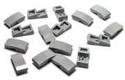 Lego - Lot of 16 - Grey / Gray, Slope Curved 2 x 1 No Studs