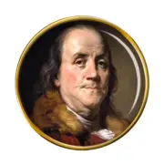 Benjamin Franklin Pin Badge