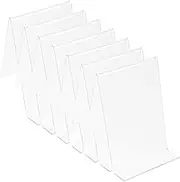 Cabilock 6Pcs Acrylic Book Stand for Store Multi Functional Transparent Display Holder for Tabletop Easy to Maintain for Home Office Library and Bookstore Decor