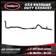 Redback 3" Exhaust No Muffler/Cat for Nissan Navara D23 NP300 2.3L 01/15-on