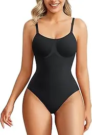 [ALYNE] Bodyshaper Shapewear for Women - Slimming Tummy Control Bodysuit with Adjustable Straps, Seamless Sculpting & Snatched Waist Design, All-Day Comfort Shapewear for a Smooth Fit Black, Black