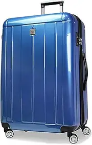 [World Traveler] Contour Luggage Suitcase, Large, Expandable, 8 Spinner Wheels, TSA Approved Lock
