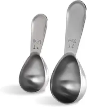 Stainless Steel Measuring Coffee Scoop Durable 18/8 1 tablespoon 2 tablespoon