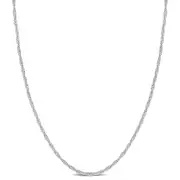 Original AMOUR Singapore Chain Necklace In Platinum, 22 In