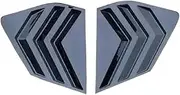 Side Vent Rear Window Louvers Quarter Spoiler Panel Cover Trim Compatible for Nissan X-Trail/X Trail Rogue T33 2021-2024 Accessories(Black Style)