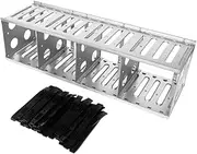 Angoily 12/16-layer Hard Drive Storage Box Multi-Layer Rack for / Shockproof Hard Disk Cage Easy Install Bracket