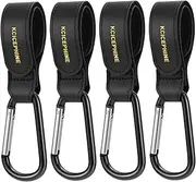4Pack Universal Baby Stroller Hooks Clips for Hanging Bags and Shopping,Convenient Stroller Hooks Accessories Perfect for Uppababy, Babyzen Yoyo, Britax, Bugaboo, Bob, Buggy, Shopping Cart（Black）