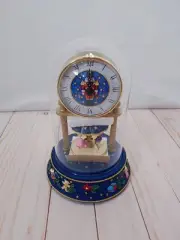 Vintage Avon 1997 Nutcracker Musical Anniversary Glass Dome Clock New