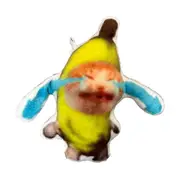 CS-Crying Banana Cat,Key Chain Plush Pendant Cute Banana-Cat Doll