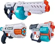 X-Shot 36501 Excel Turbo Fire & Xcess & Reflex 6 Foam Blasters (96 Darts), White Combo Pack