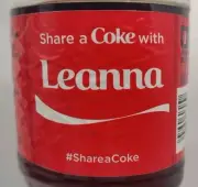 Share A Coke With Leanna Personalized Coca Cola Coke Bottle 2015 USA