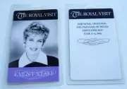 Princess Diana The Royal Visit Chicago 1996 Event Staff Backstage Pass Laminate