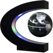 3 Inch Floating Globe C Shape Magnetic Levitation World Map with LED Light