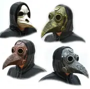 Plague Doctor Halloween Mask Steampunk Dr. Crow Bird Bronze Copper White Silver