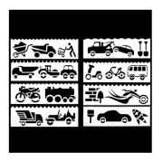 8 Transportation Cars Trucks Mix Drawing Painting Arts Crafts Templates Stencils