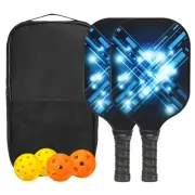 Pickleball Paddles Set, Light Fiberglass Pickleball Set Blue Cross