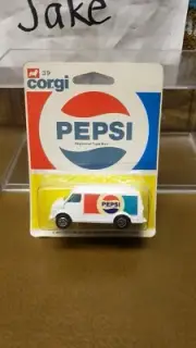 NIB 1978 PEPSI COLA DELIVERY VAN VINTAGE CORGI GREAT BRITAIN 1/64 #39 CHEVROLET