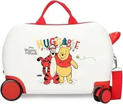 Joumma Disney Winnie The Pooh 2 Children's Suitcase White 45 x 31 x 20 cm Rigid 1.8 kg Combination Lock Side ABS 1.8 kg 27.9L Hand Luggage, White, One Size, Children's Suitcase