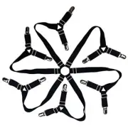 Toweter Adjustable Elastic Fitted Sheet Straps,Crisscross Bed Sheet Fasteners