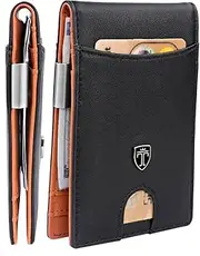 [Travando] Money Clip WalletRIO - Mens Wallets Slim Front Pocket RFID Blocking Card Holder Minimalist Mini Bifold Gift Box
