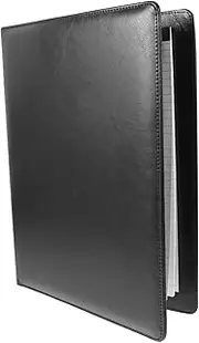 FUNOMOCYA Folder Cover for Paper Document Holder Multi-use Mail Sorter Organizer Leather Portfolio Binder Office File Holder