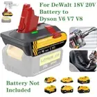 For Dewalt 18/20V Battery Convert to Dyson V6/7/8 Series 3-in-1 Battery Adapter