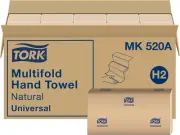 Multifold Hand Towels, Natural, 100% Recycled, 16 Packs of 250 Sheets, Universal