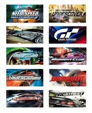 Need For Speed Most Wanted Midnight Club PlayStation Memory Card Glossy Stickers