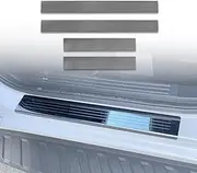 AUSGO Car Door Sill Protector Compatible with Ford Ranger Next-Gen 2022-Onwards,Custom-Fit Anti-Scratch Entry Guard, Stainless Scuff Plate Trim Cover 4PCS Set