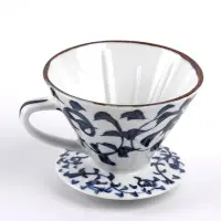 在飛比找Yahoo!奇摩拍賣優惠-日本原裝 進口陶瓷美濃燒v60咖啡濾杯 手沖咖啡配套器具餐具
