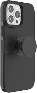 PopSockets: PopCase Phone Case for iPhone 13 Pro Max with a Repositionable PopGrip Slide Phone Stand and Grip with a Swappable Top - Black