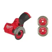 Milwaukee Cut Off Saw 12-Volt Brushless Cordless w/ 2-Pack Diamond Tile Blades
