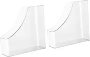 Generic 2pcs Box File Storage Box Foolscap Magazine Folder Desk Organizer Desk Folder Organizer Stand Book Boxes Clear Magazine Holder Poster Desktop Document Rack Bins Plastic Transparent